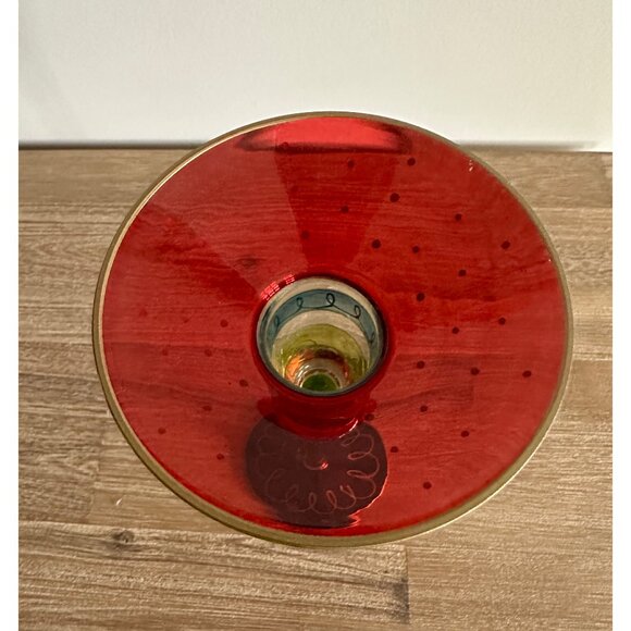 Colorful Tall Glass Candle Holder - Picture 2 of 4